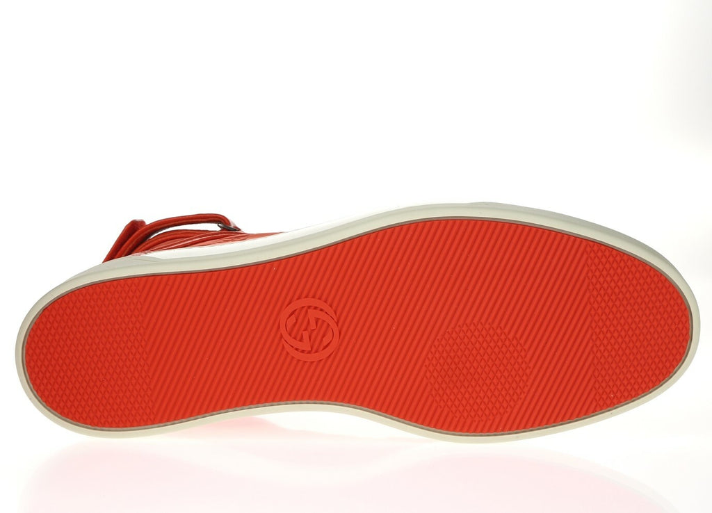 BRAND NEW - GUCCI MEN 6.5 RED LEATHER SNEAKERS