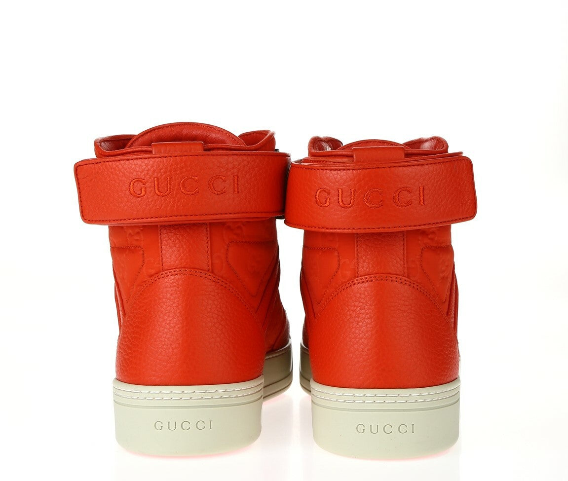 BRAND NEW - GUCCI MEN 6.5 RED LEATHER SNEAKERS