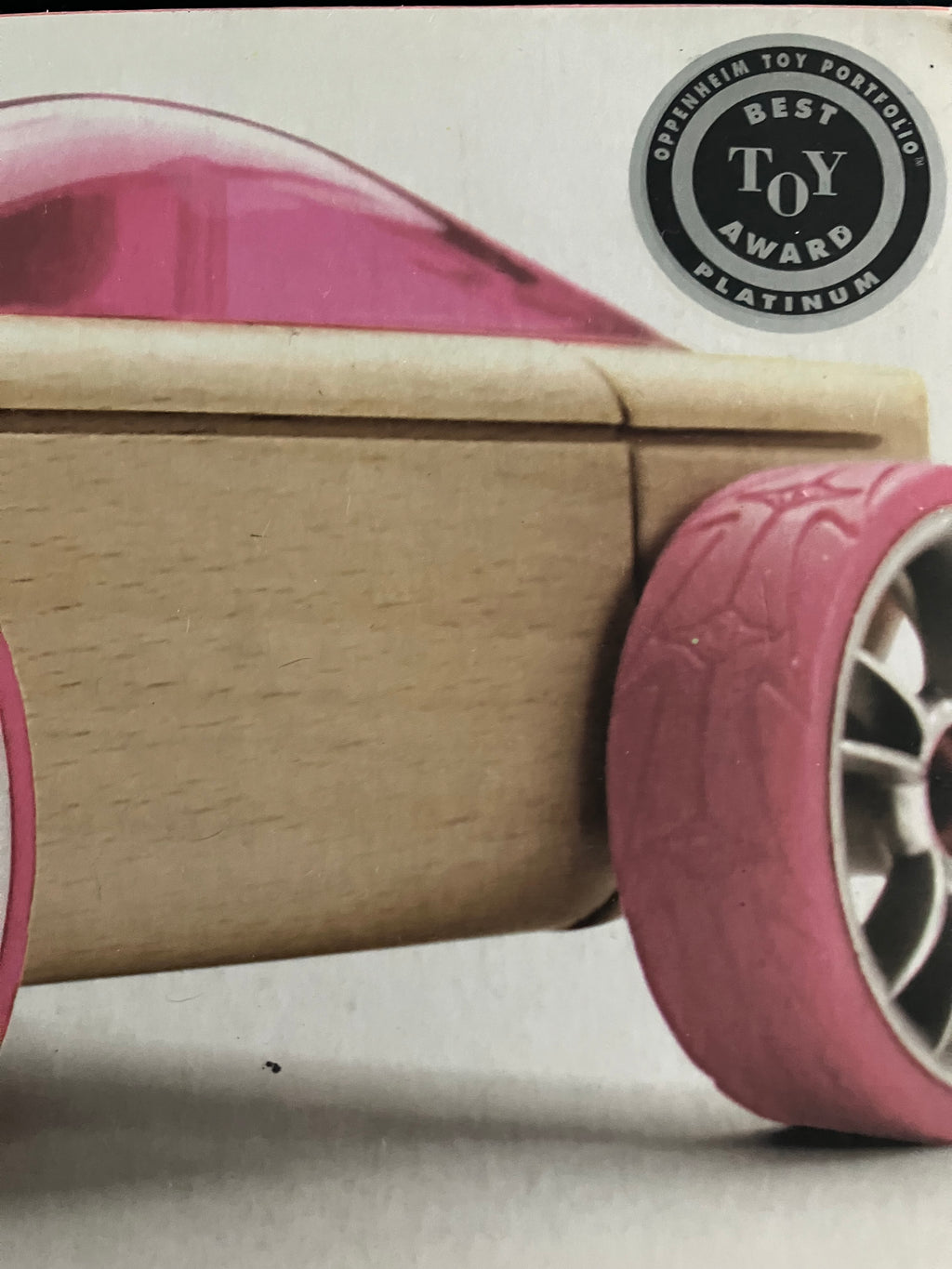 BRAND NEW - Automoblox C9 Wooden Car Designed & Autographed by Calello Pink Wheels Authentic Toy