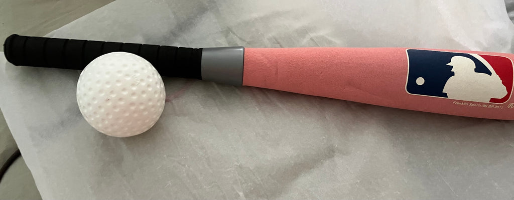 Official MLB Girls Pink Soft Foam 13” Baseball Bat & Ball