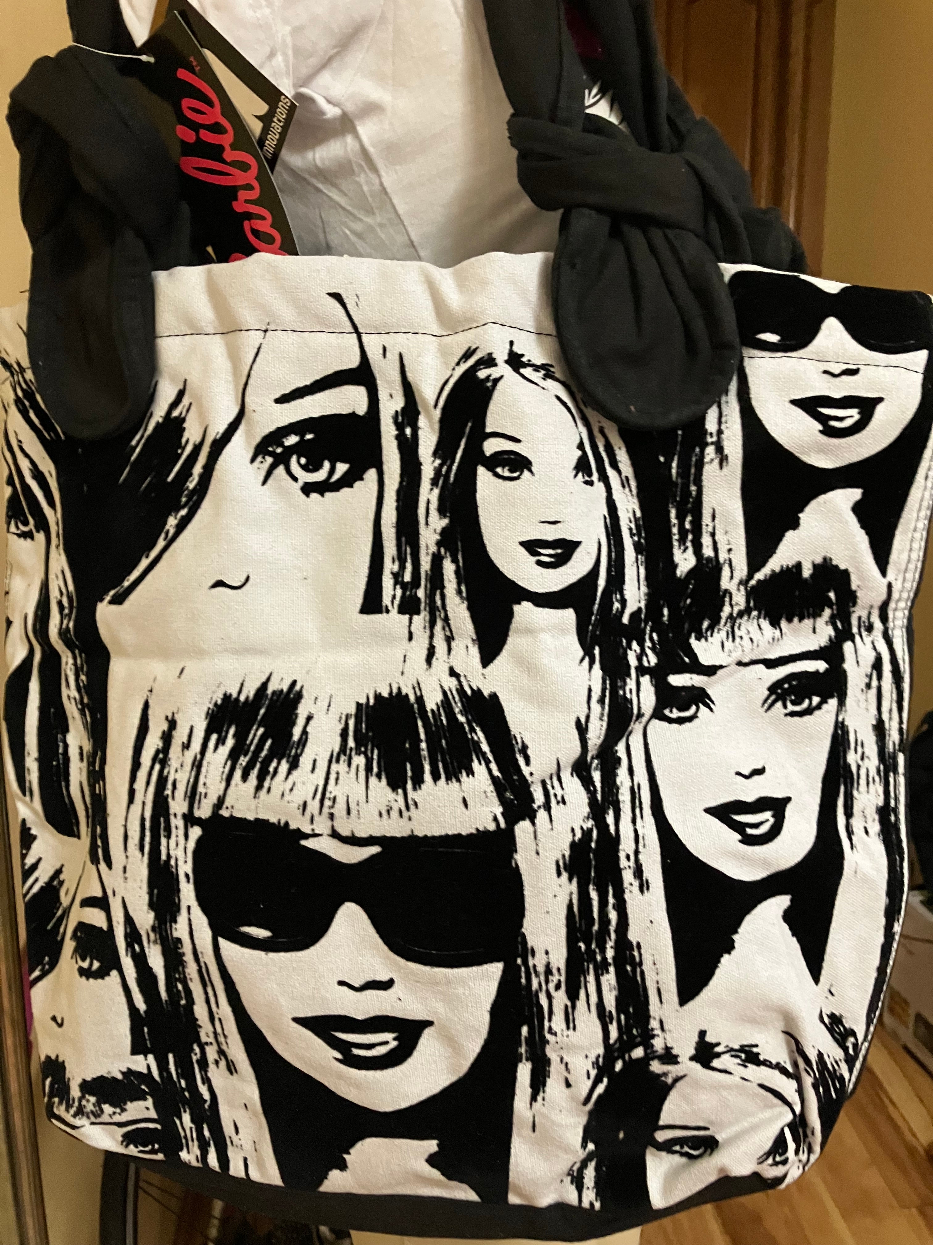 BRAND NEW & RARE FIND - BARBIE TOTE BAG with Barbie Medium T-Shirt